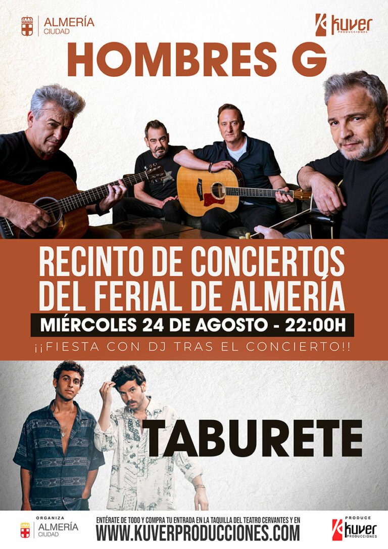 Hombres G y Taburete,  24 de agosto en Almería