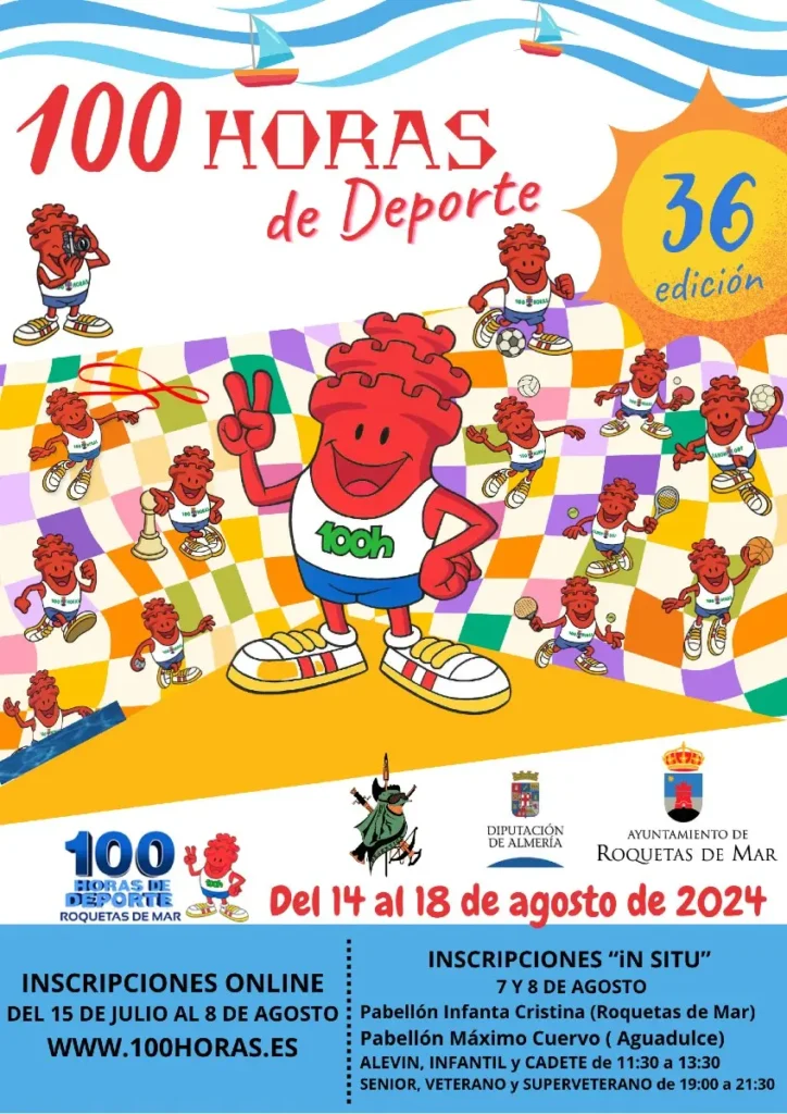 100 horas de Deporte. Evento deportivo de Roquetas de Mar.