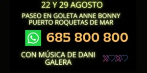 Paseo, Cena y Concierto en Barco en Roquetas de Mar