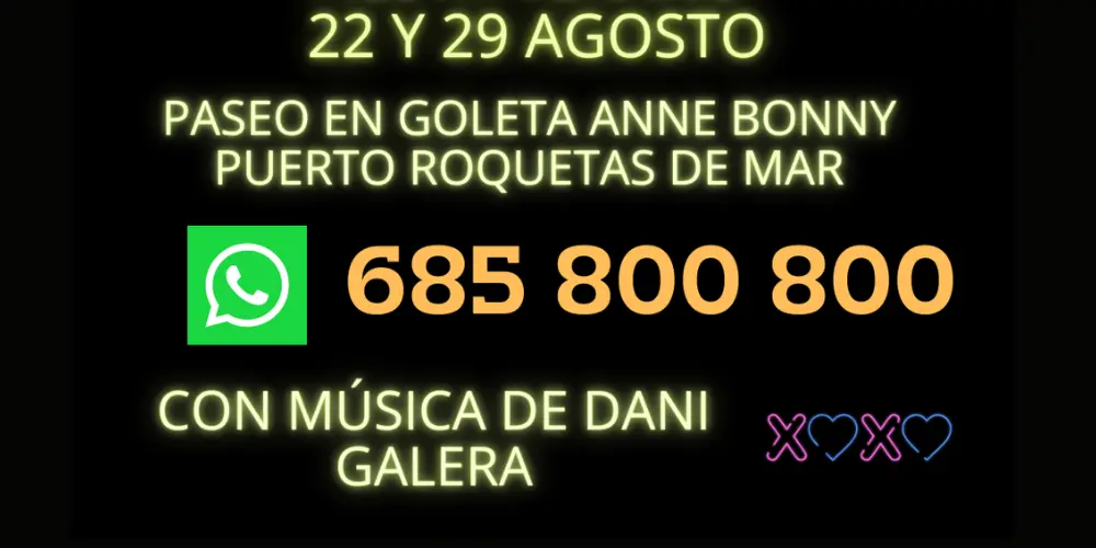 Paseo, Cena y Concierto en Barco en Roquetas de Mar